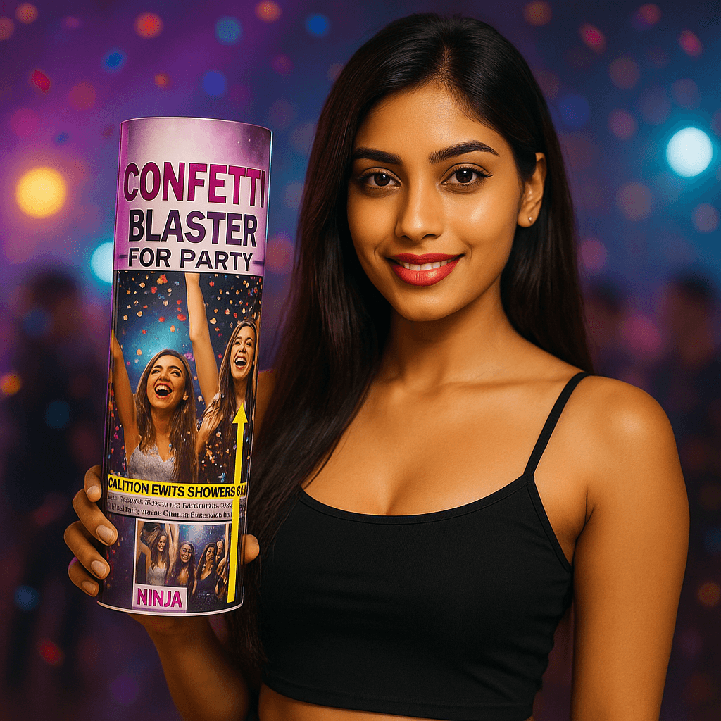 Ninja Confetti SFX Blaster – Pack of 2 For Party | Event | Wedding | Birthday | Celebrations
