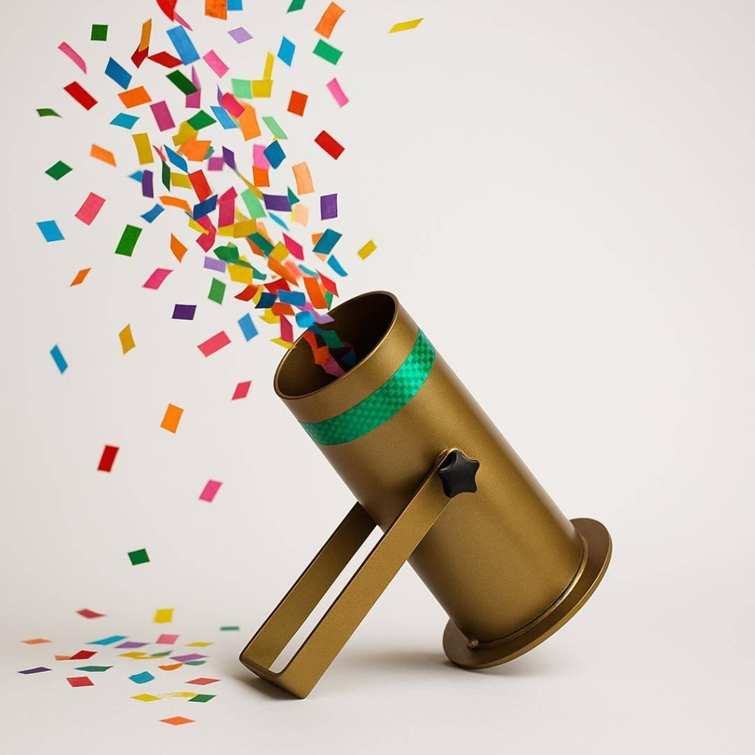 Confetti Blaster Pipe – Golden | Blaster Pipe for Event Planner - Image 2