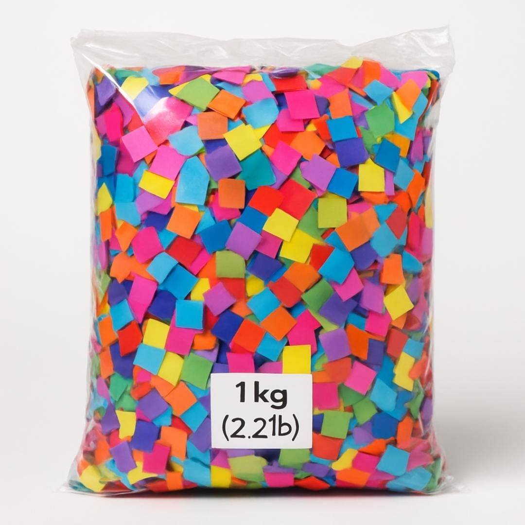 Confetti Multi Color Mix Paper – Square Shape | 1kg Pack | Premium Quality for Celebrations - Image 2