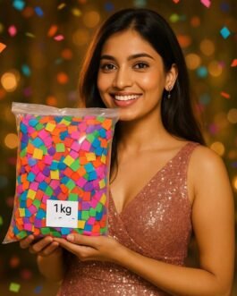 Confetti Multi Color Mix Paper – Square Shape | 1kg Pack | Premium Quality for Celebrations