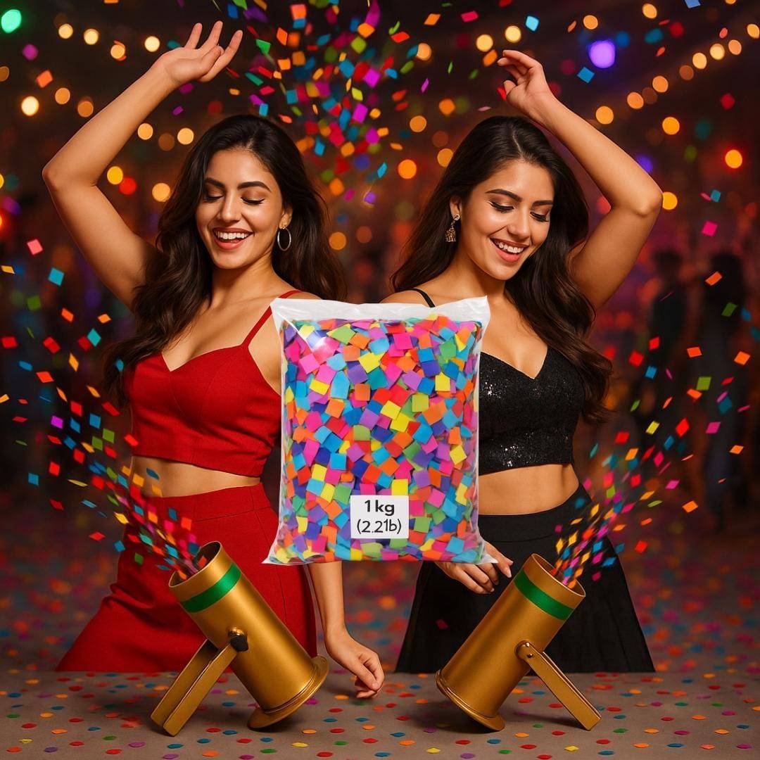 Confetti Multi Color Mix Paper – Square Shape | 1kg Pack | Premium Quality for Celebrations - Image 5