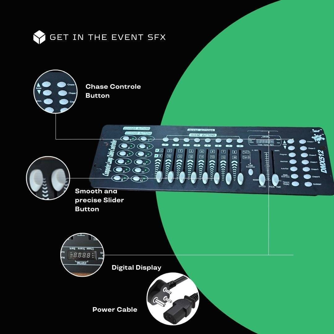 Super DMX 512 – Pro Lighting Console with Direct Power Cable - Image 2