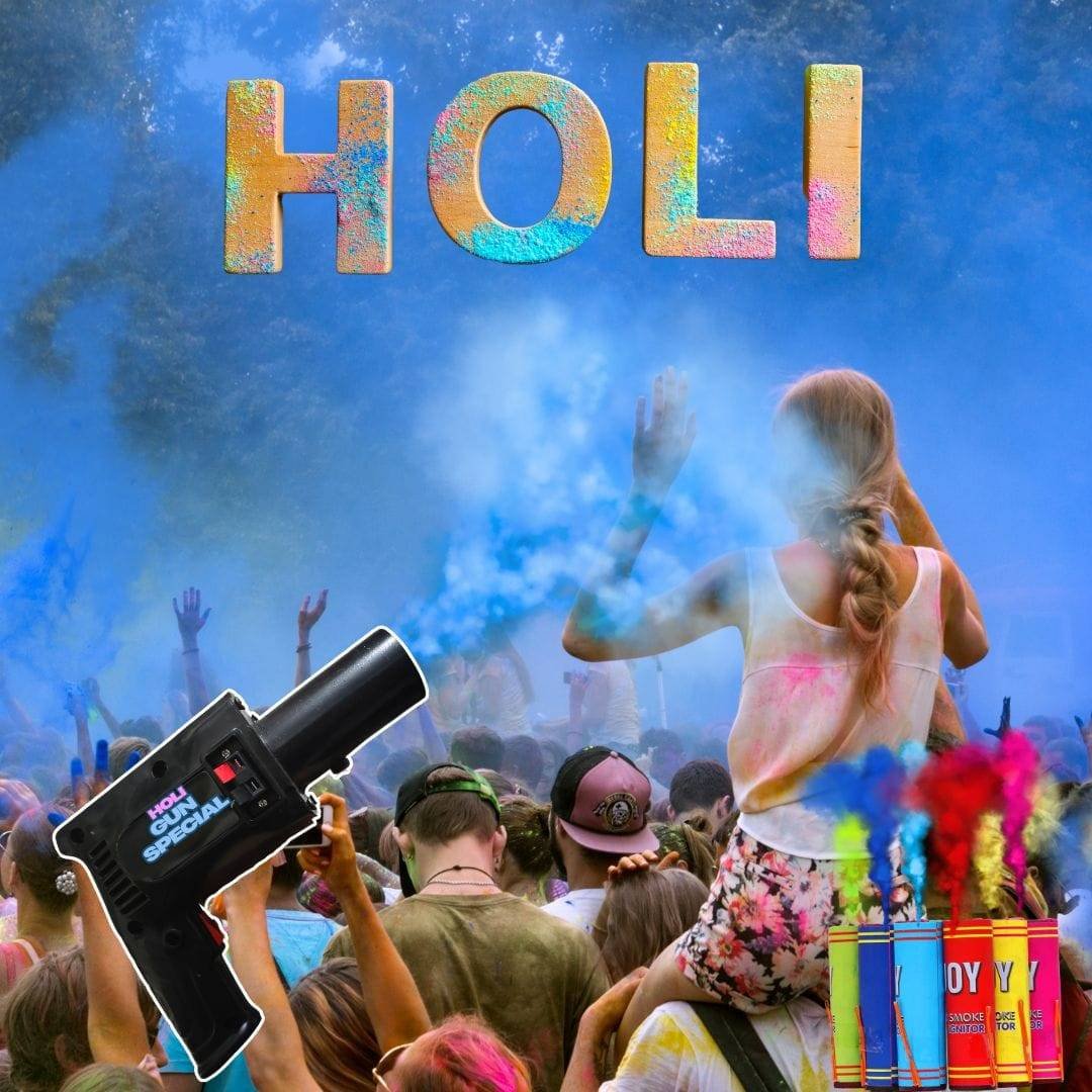 Holi Color Smoke Gun for Holi Festival, Birthday, Wedding - Image 3