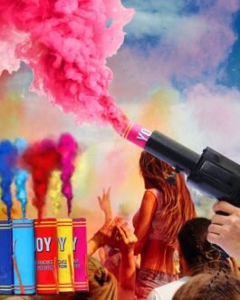 Holi Color Smoke Gun for Holi Festival, Birthday, Wedding